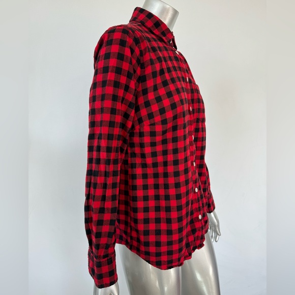 J Crew button down flannel shirt checkered plaid S - Picture 2 of 7